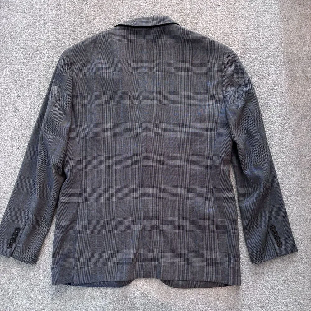 J. CREW 100% Wool Glen Plaid Ludlow Traveler Tollegno 1900 Italy Blazer Jacket